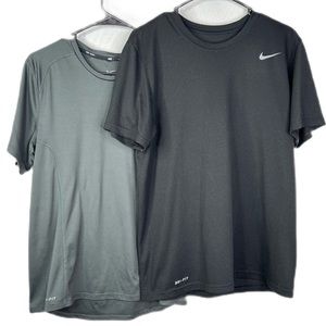 Nike Dri-Fit Short Sleeve Tee Bundle Black Gray Men’s MEDIUM Athletic